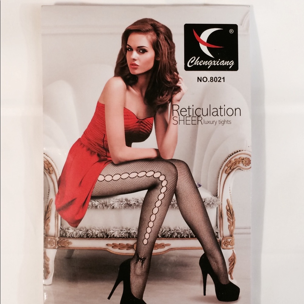 Sexy cutout black mesh luxury tights pantyhose